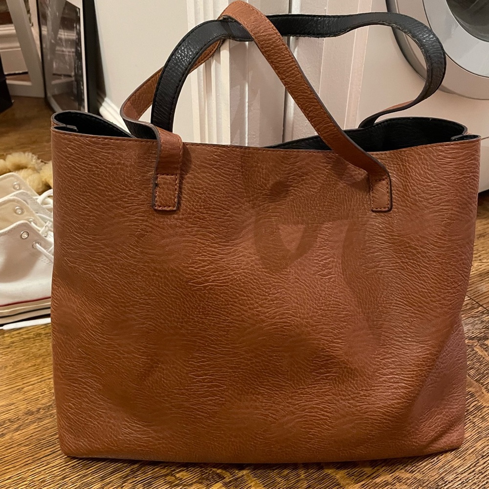 Nordstrom Vegan Leather Reversible Tote Bag